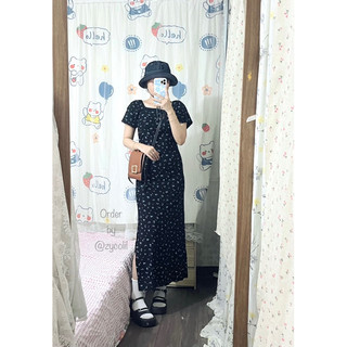 ĐẦM THUN MIDI HOA NHÍ ( kèm ảnh thật)