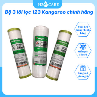 Bộ lõi lọc nước Kangaroo, Bộ cục lọc 123, quả lõi lọc nước, lỏi lọc dùng cho tất cả các loại máy lọc nước RO.