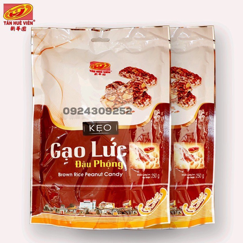 Kẹo gạo lức đậu phộng 250g Tân Huê Viên