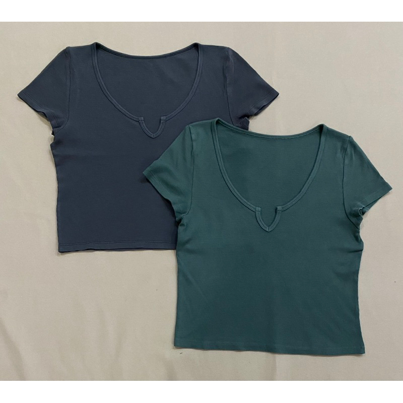 Áo croptop thun mè gân woat - Thanh lý vnxk