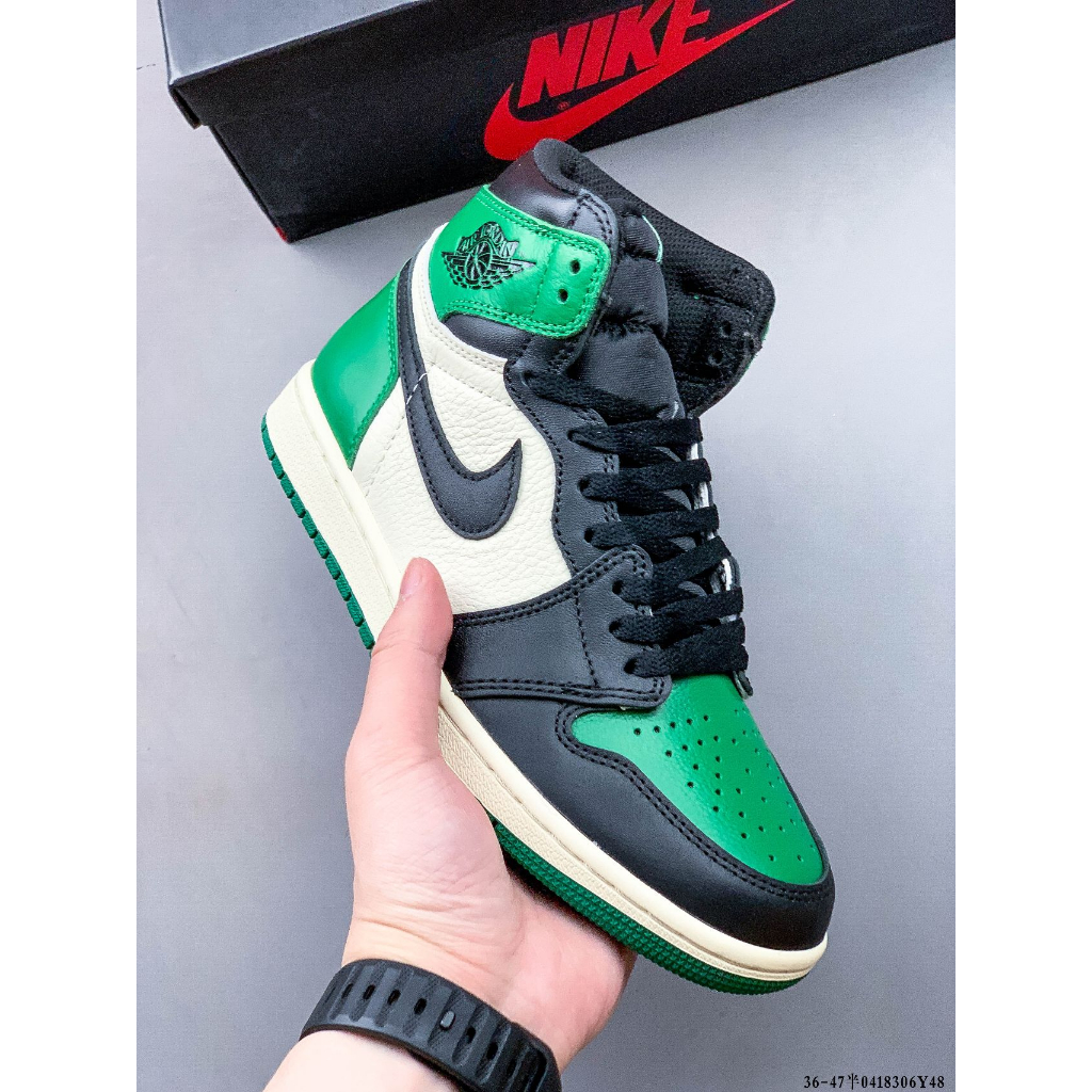 Giày Jordan 1 High cao cổ phối màu xanh lá trắng vẩy đen cao cấp full box
