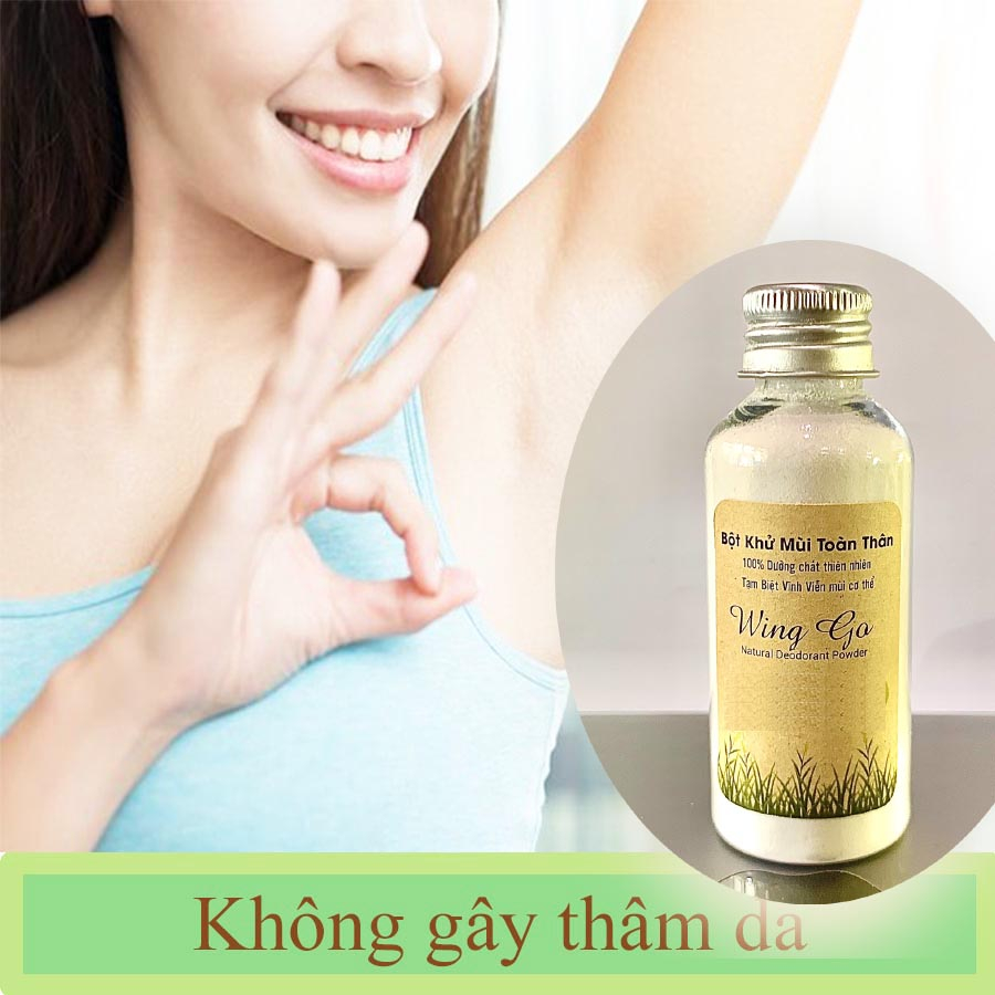 Bột khử mùi Wing Go Hết Hôi Nách Hôi Chân tại nhà 1 lọ dùng 1 tháng