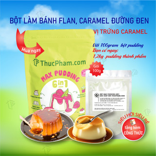 Set 100g Làm 1.2KG Pudding, Flan, Khúc Bạch 18 Vị Trứng Caramel, Tàu Hũ, Matcha, Cacao, Xoài, Sữa Chua, Dâu