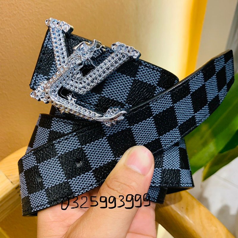 Thắt lưng lv mặt rồng bạc, Dây lưng nam thời trang mẫu mới 2023