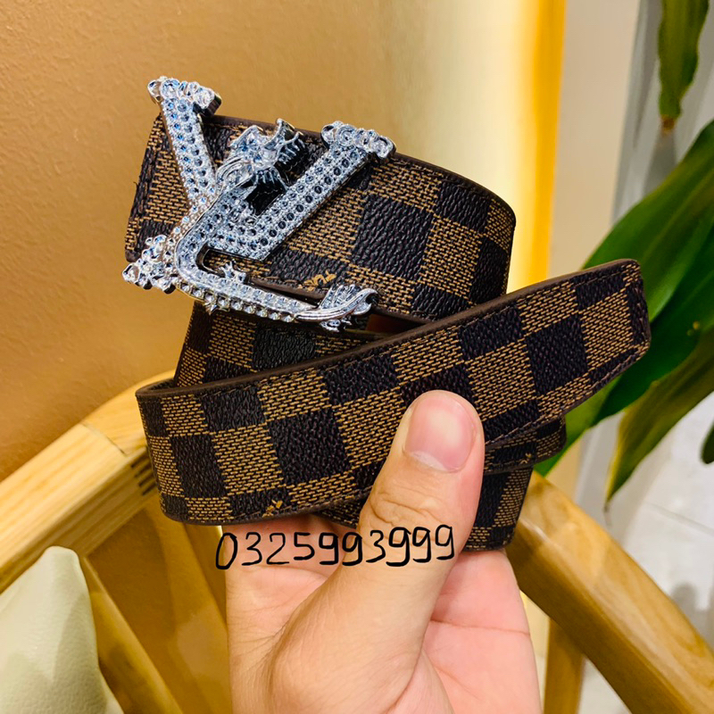 Thắt lưng lv mặt rồng bạc, Dây lưng nam thời trang mẫu mới 2023