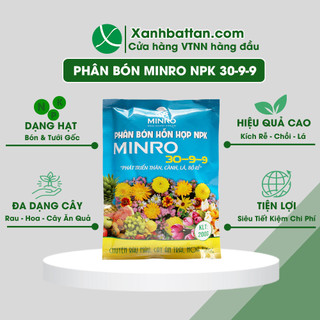 Phân Bón NPK Minro 30-9-9 Túi 200 Gram