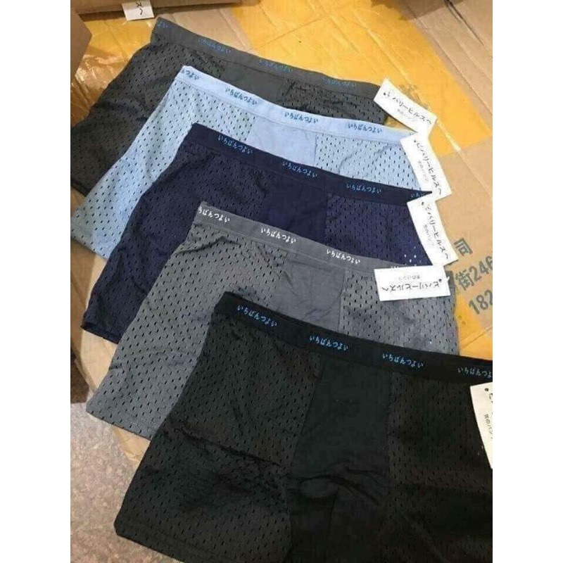 Hộp 4 sịp đùi, quần lót boxer thông hơi cao cấp dành cho nam Veikucool JERBUFAN
