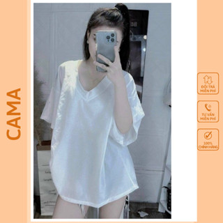Áo thun nữ tay lỡ chất cotton giấy TRƠN TIM phong cách Hàn Quốc CAMASTORE M954