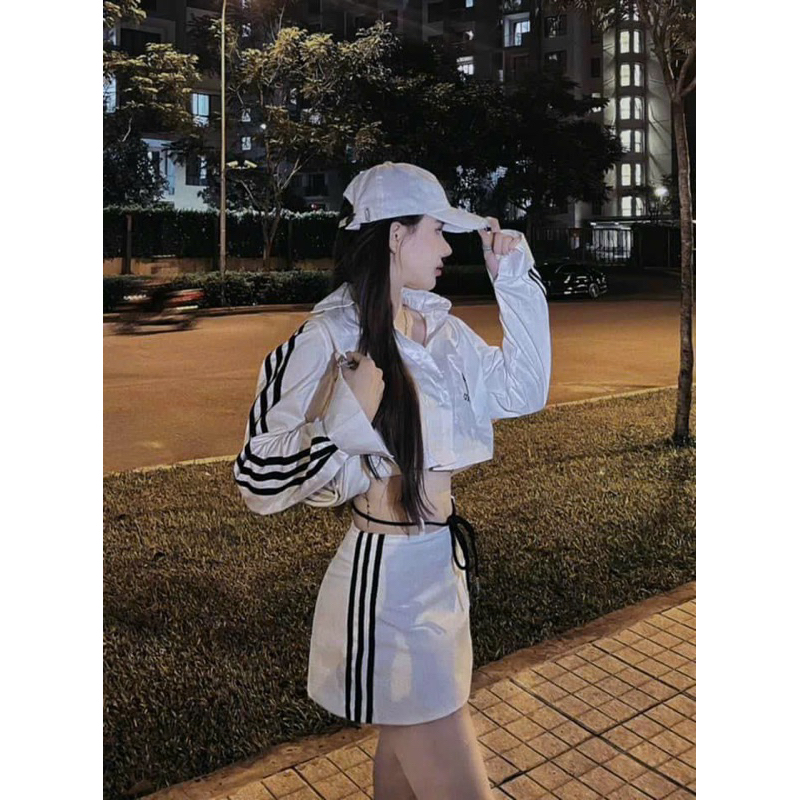 Set áo sơ mi tay dài phối chân váy