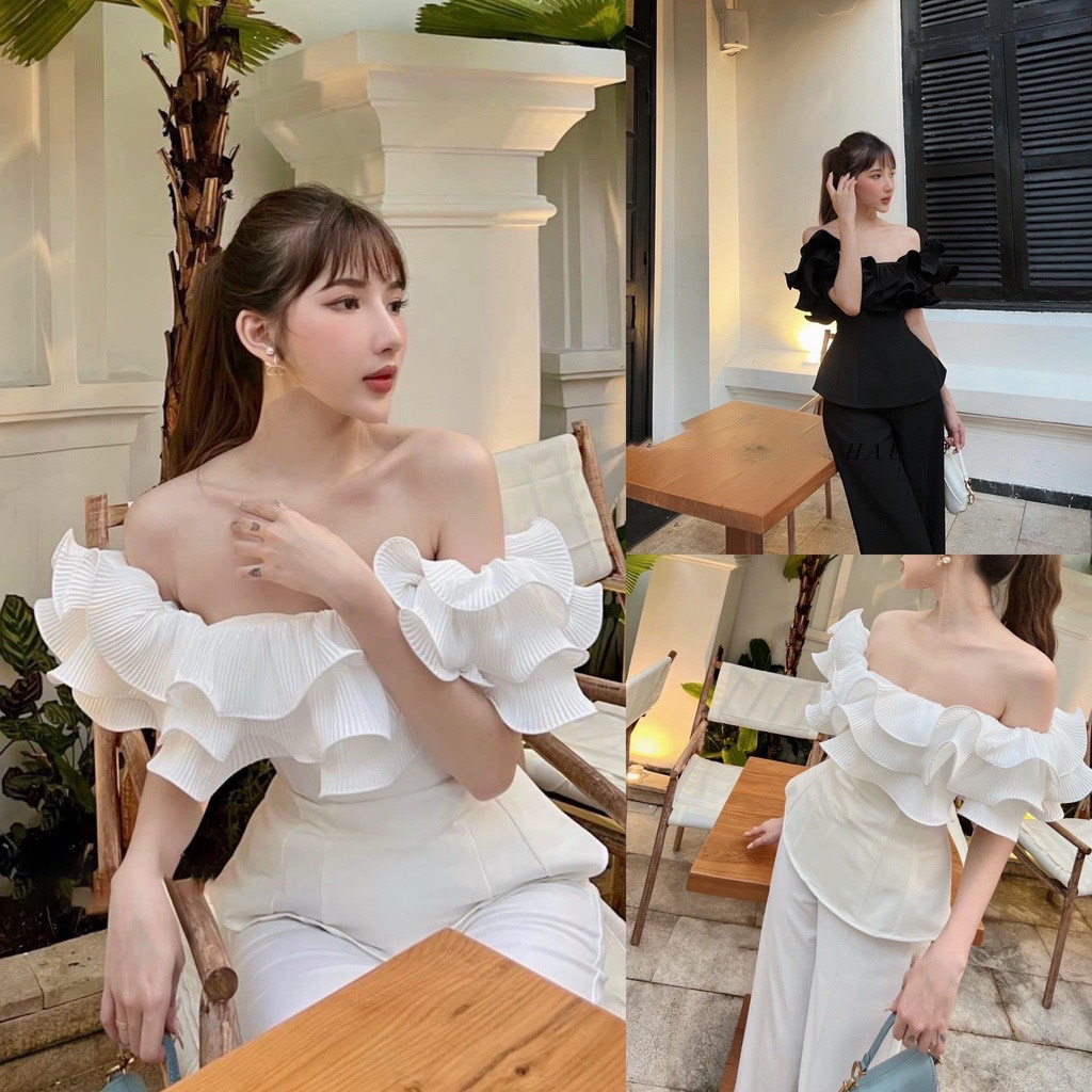 ÁO KIỂU BIGSIZE BẸT VAI BÈO DẬP LI A249 (TÁO ĐỎ BIGSIZE 55-90KG) 🍎🍎🍎