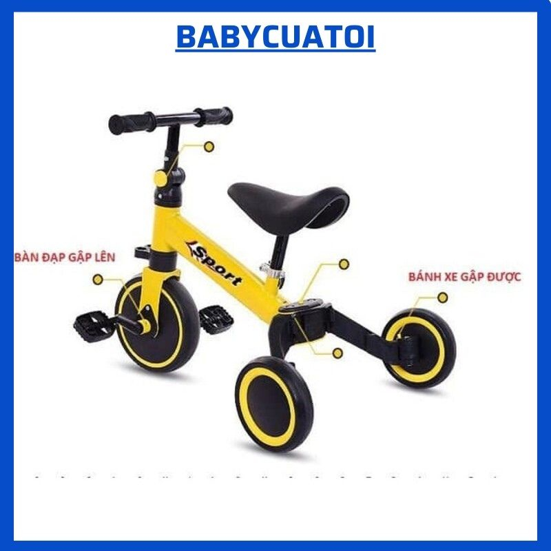 Xe chòi chân - 3 bánh - thăng bằng AS-006 ,Xe Thăng bằng cho Bé 3in1 Hàng Có Tem Có Bàn