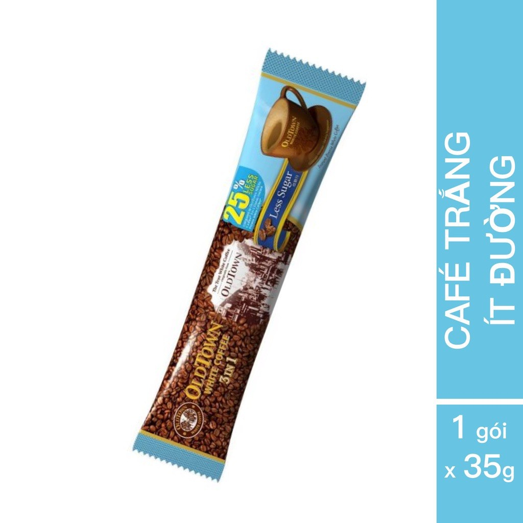 Cà Phê Trắng OLDTOWN WHITE COFFE Malaysia - Tặng Trà Sữa Milk Tea Oldtown Gói Lẻ 40gram