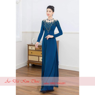 Áo dài trung niên bà sui mẹ cô dâu hàng cao cấp m02