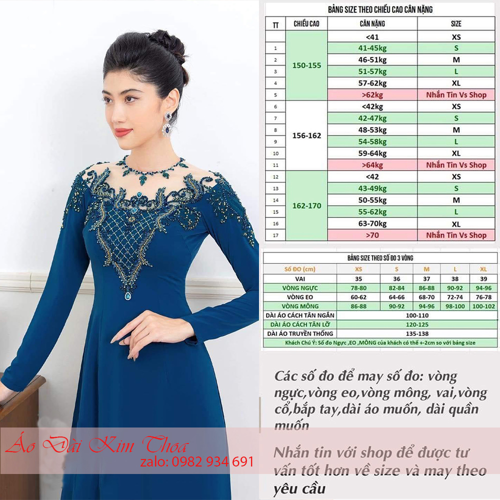 Áo Dài Trung Niên Bà Sui Mẹ Cô Dâu Hàng Cao Cấp M02