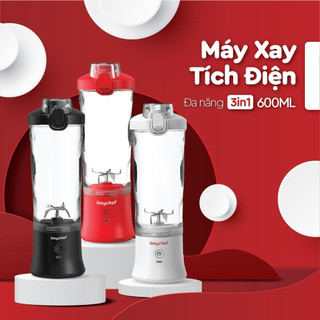Máy xay tích điện đa năng 3in1 lazychef – máy xay sinh tố cầm tay, chống thấm nước, xay đá, xay khô, xay củ quả rau