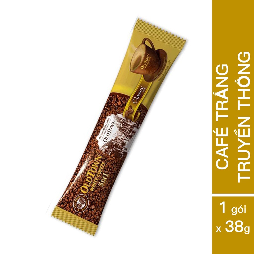 Cà Phê Trắng OLDTOWN WHITE COFFE Malaysia - Tặng Trà Sữa Milk Tea Oldtown Gói Lẻ 40gram