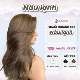 Thuốc nhuộm tóc Nâu Lạnh - Lên Từ Nền Đen Không Cần Tẩy Tóc - Minzihair HN