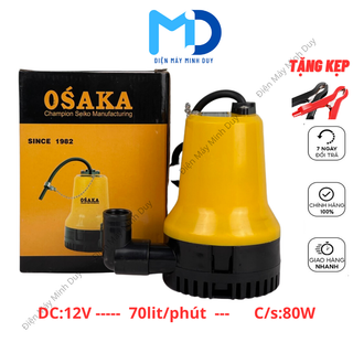 Bơm nước thả chìm mini 12V, vỏ nhựa, xài điện acquy 12v hoặc nguổn tổ ong 12V 10A trở lên