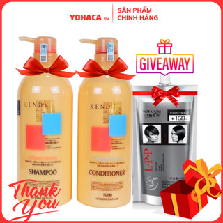 Bộ dầu gội xả, Dầu gội dưỡng sinh Kendy thơm mềm mượt 800ml