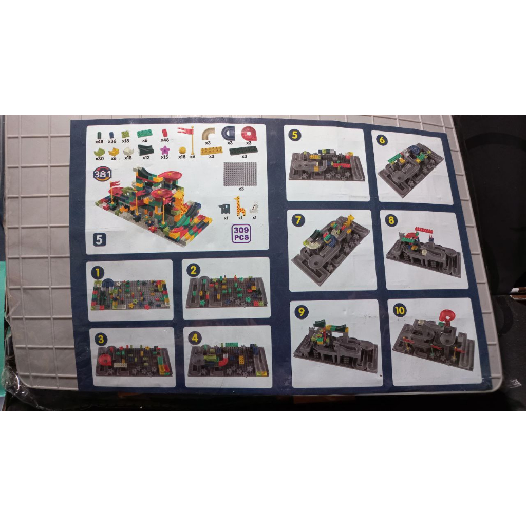 Đồ Chơi Xếp Hình Cho Bé Luckykid, Đồ Chơi Giáo Dục Lắp Ráp Lego Cầu Trượt Thả Bi, Lắp Ráp Đường Ống 07016