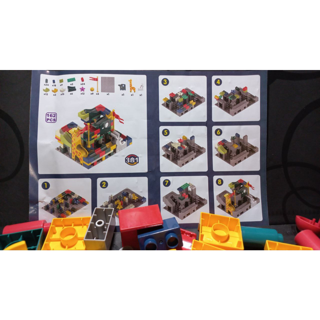 Đồ Chơi Xếp Hình Cho Bé Luckykid, Đồ Chơi Giáo Dục Lắp Ráp Lego Cầu Trượt Thả Bi, Lắp Ráp Đường Ống 07016