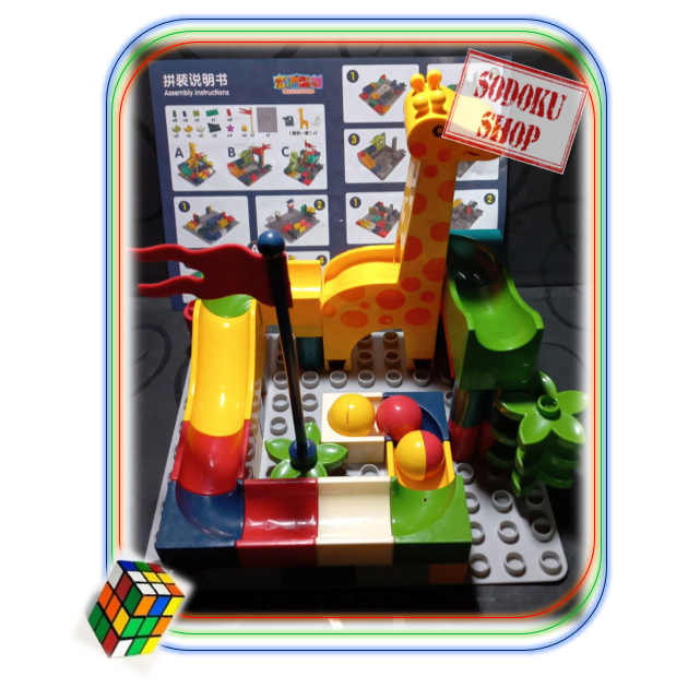 Đồ Chơi Xếp Hình Cho Bé Luckykid, Đồ Chơi Giáo Dục Lắp Ráp Lego Cầu Trượt Thả Bi, Lắp Ráp Đường Ống 07016