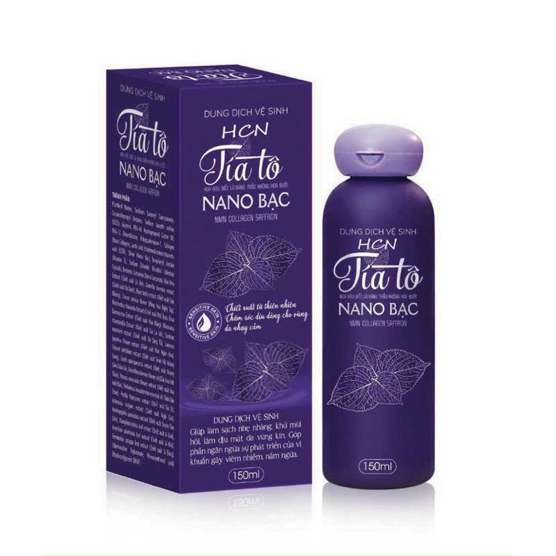 Dung dịch vệ sinh tía tô nano bạc chai 150ml
