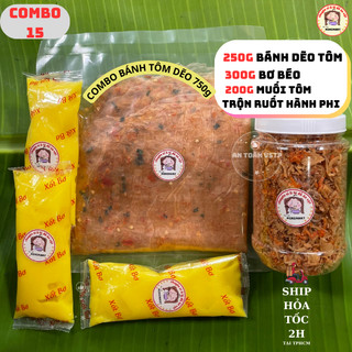 Combo bánh tráng tôm dẽo - muối tôm hành phi - túi bơ béo siêu ngonn - cb015 - ăn là mê - shop_minimart