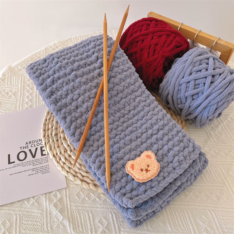 Len nhung đũa 6mm, len bông sữa, len đan móc khăn, túi handmade - Phụ kiện đan túi HAVAKI