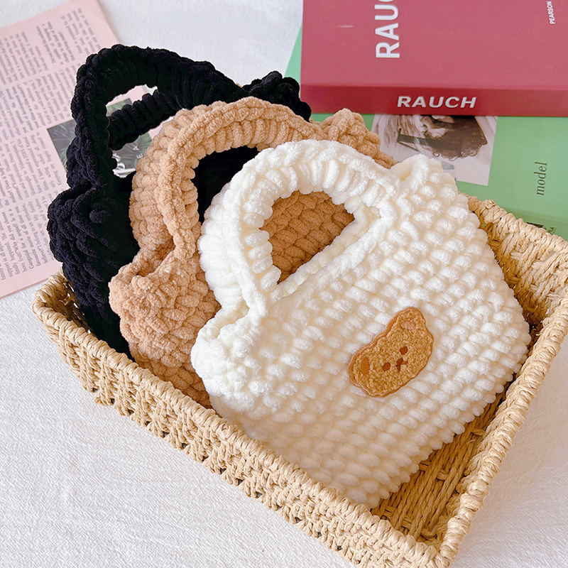 Len nhung đũa 6mm, len bông sữa, len đan móc khăn, túi handmade - Phụ kiện đan túi HAVAKI