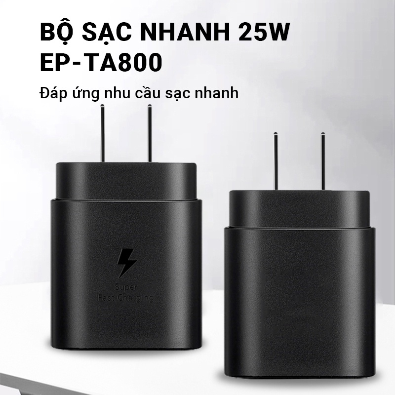 Bộ sạc nhanh Ss 25W cho đt note 10,10+,note 20,21 ultra, s10,10+, s20,21 ultra. Bảo Hành 12 Tháng