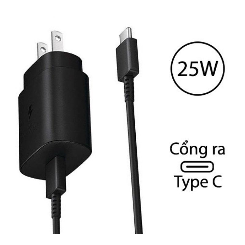 Bộ sạc nhanh Ss 25W cho đt note 10,10+,note 20,21 ultra, s10,10+, s20,21 ultra. Bảo Hành 12 Tháng