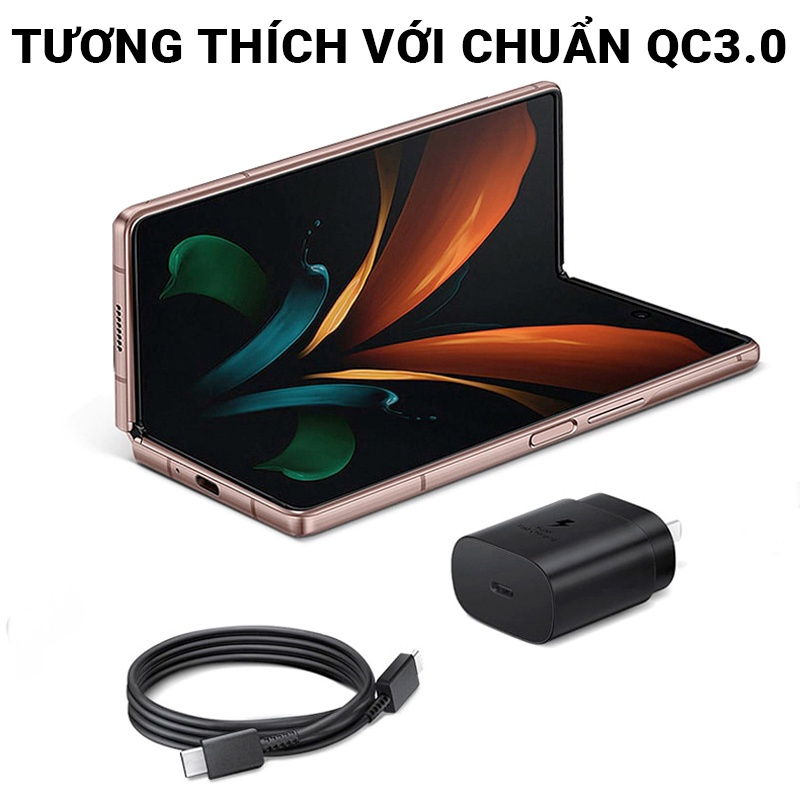 Bộ sạc nhanh Ss 25W cho đt note 10,10+,note 20,21 ultra, s10,10+, s20,21 ultra. Bảo Hành 12 Tháng