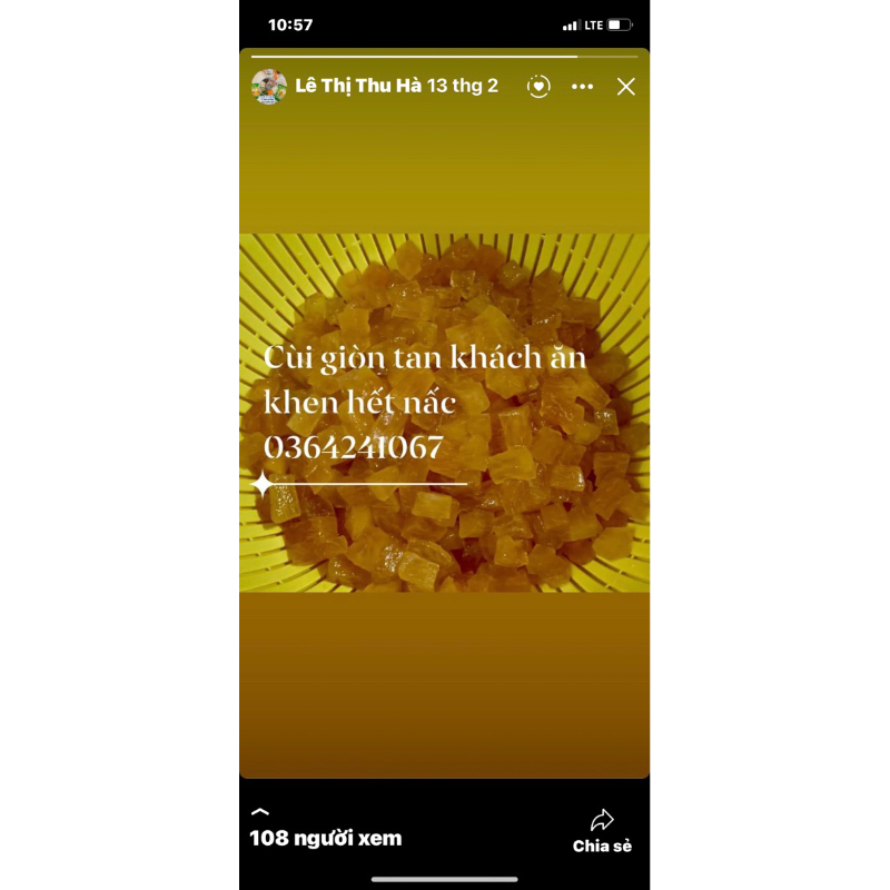 1 kg Cùi bưởi tươi đã sên bột , đường thốt nốt cam kết GIÒN NGON MÀU ĐẸP