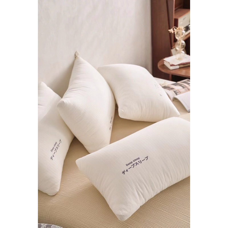 Gối Bông Lông Vũ Nhân Tạo, Gối Xuất Nhật Kích Thước 50x70cm