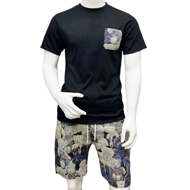 Bộ quần áo nam mùa hè viền sọc mặc mát, bộ thể thao nam vải thun ARU SHOP BH110