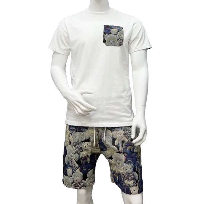 Bộ quần áo nam mùa hè viền sọc mặc mát, bộ thể thao nam vải thun ARU SHOP BH110