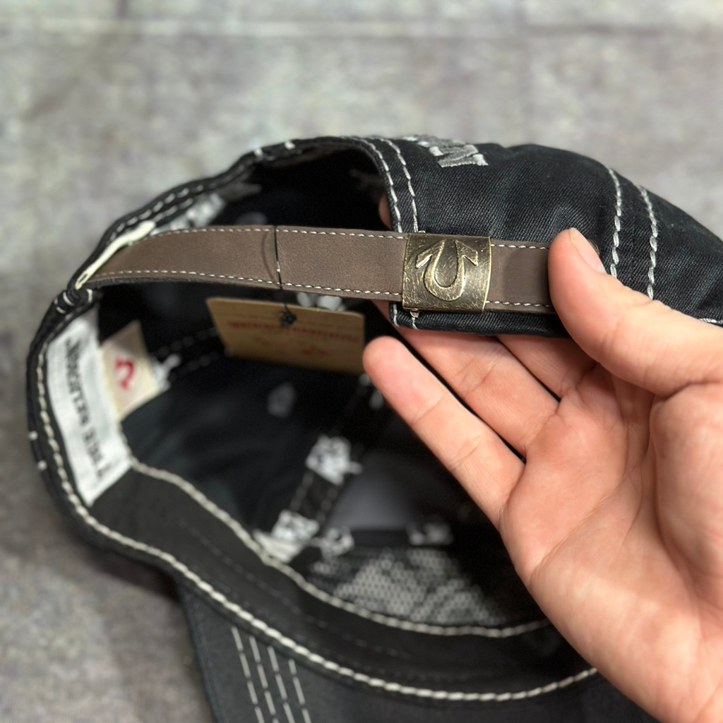 Nón ông địa đàng true Mũ lưỡi trai địa cầm đàng màu xám đen truyền thống