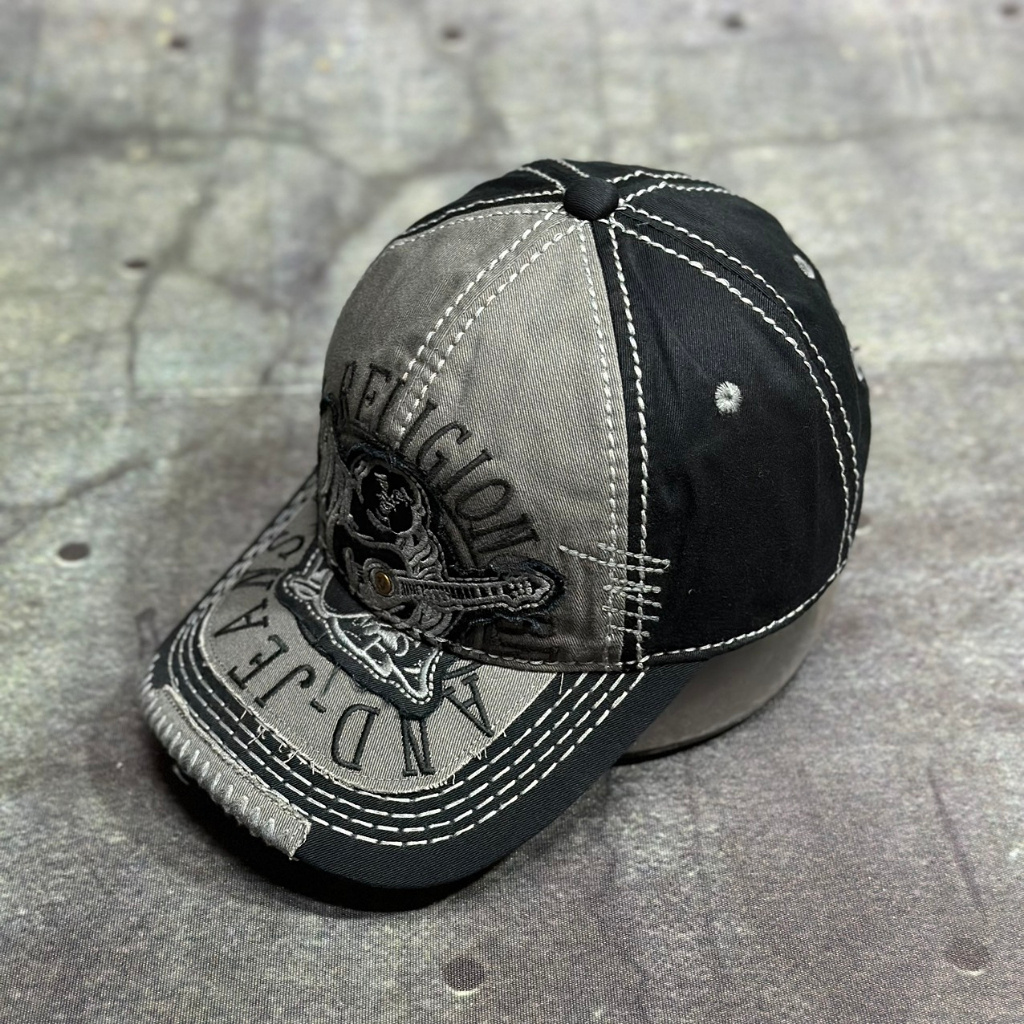 Nón ông địa đàng true Mũ lưỡi trai địa cầm đàng màu xám đen truyền thống