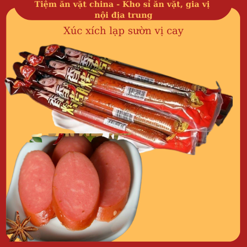Xúc xích lạp sườn vị cay - Tiệm ăn vặt china