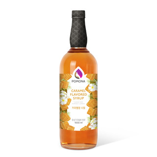 1000ml - siro hương caramel - coffee syrup caramel - pomona - nguyên liệu pha chế cao cấp nk hàn quốc