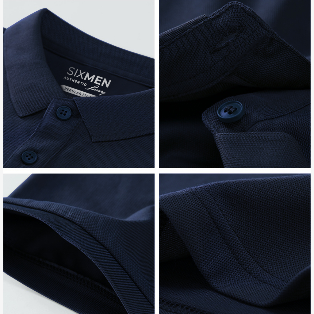 Áo Polo nam cao cấp thoáng mát SIXMEN  - Polo SIXMEN - vải cá sấu cotton thoáng mát, thanh lịch