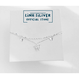  Lắc chân  dây kép xinh xắn - Lắc chân nữ bạc ta 