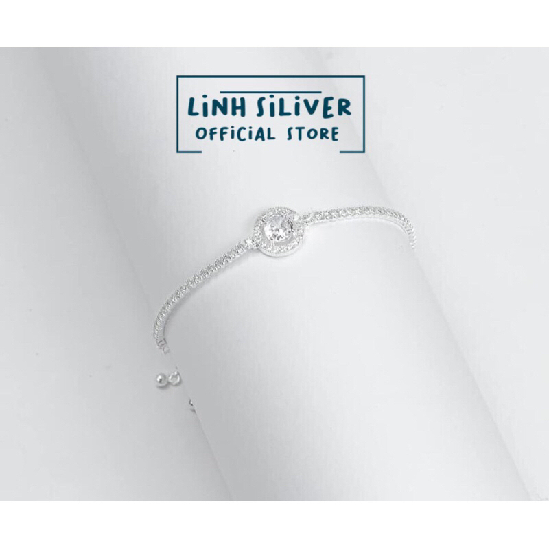 Lắc tay tròn khoá rút chỉnh to nhỏ dễ dàng-Lắc tay nữ bạc ta