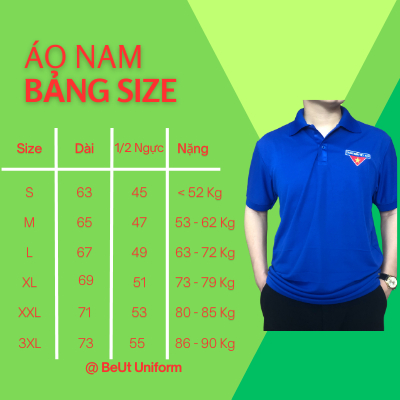 Áo đoàn thun, đoàn thanh niên Nam Nữ - Logo thêu