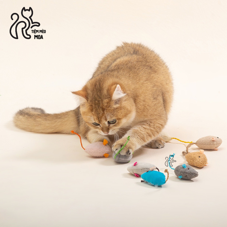 Chuột bông 🐹 cho mèo - Đồ chơi cho mèo - Tiệm Mèo Moa