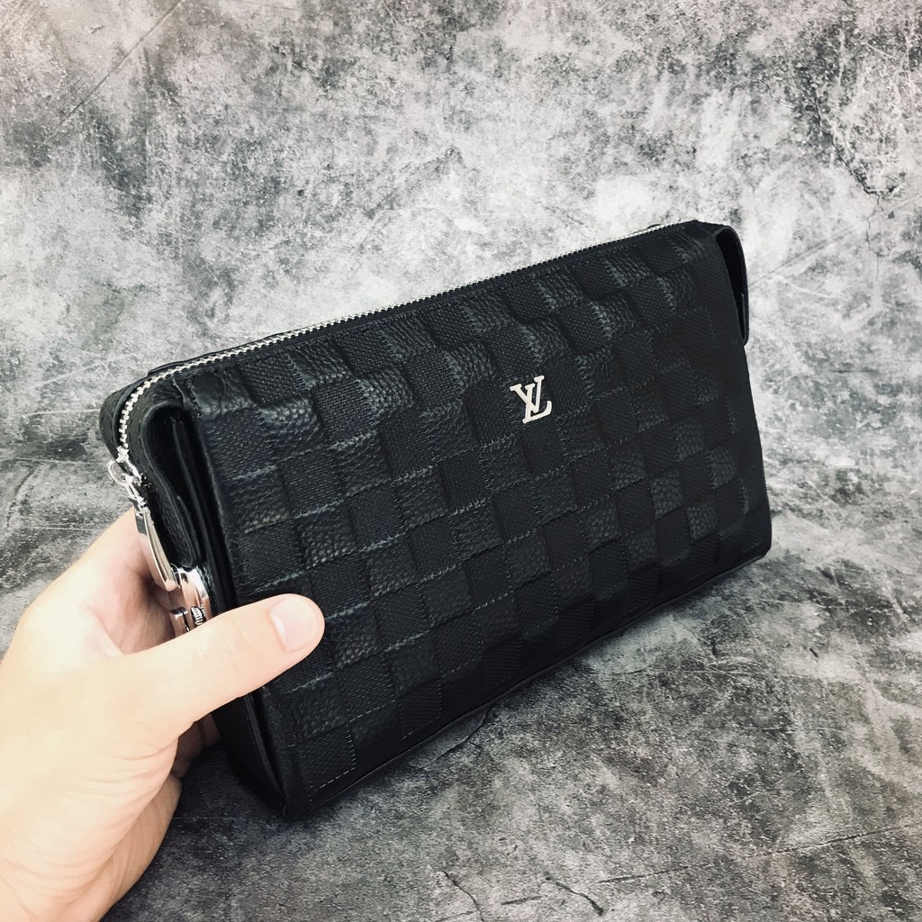 Ví Cầm Tay Nam Da Thật San Leather .Clutch Nam khoá số Hàng Cao Cấp