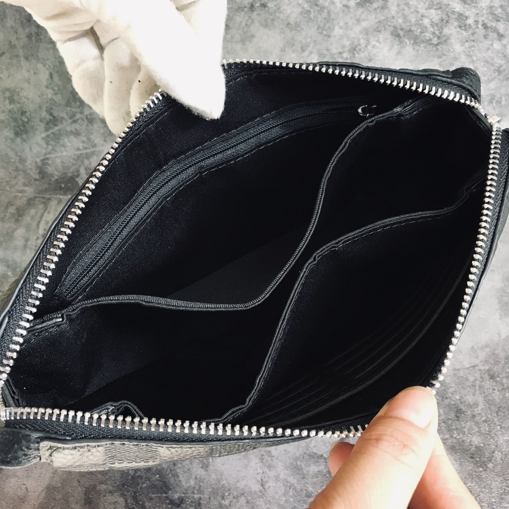Ví Cầm Tay Nam Da Thật San Leather .Clutch Nam khoá số Hàng Cao Cấp
