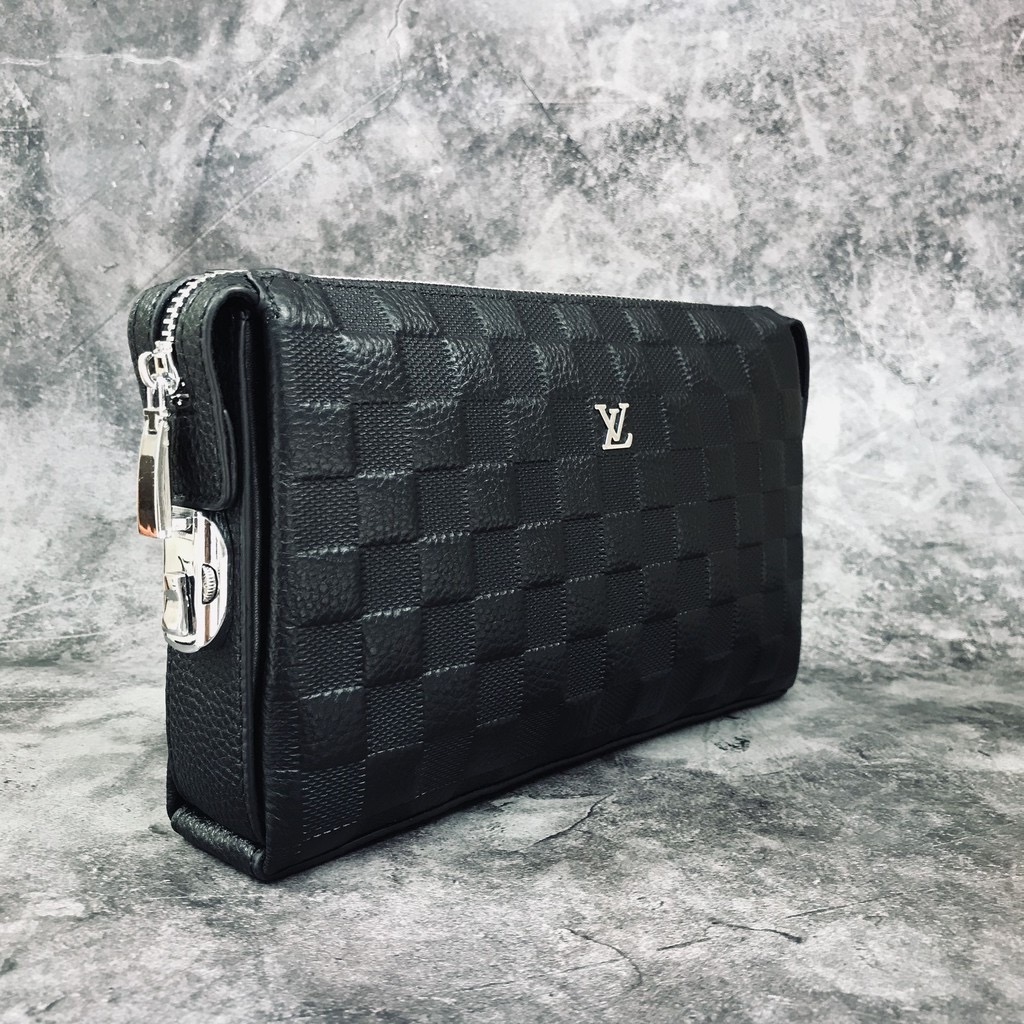 Ví Cầm Tay Nam Da Thật San Leather .Clutch Nam khoá số Hàng Cao Cấp