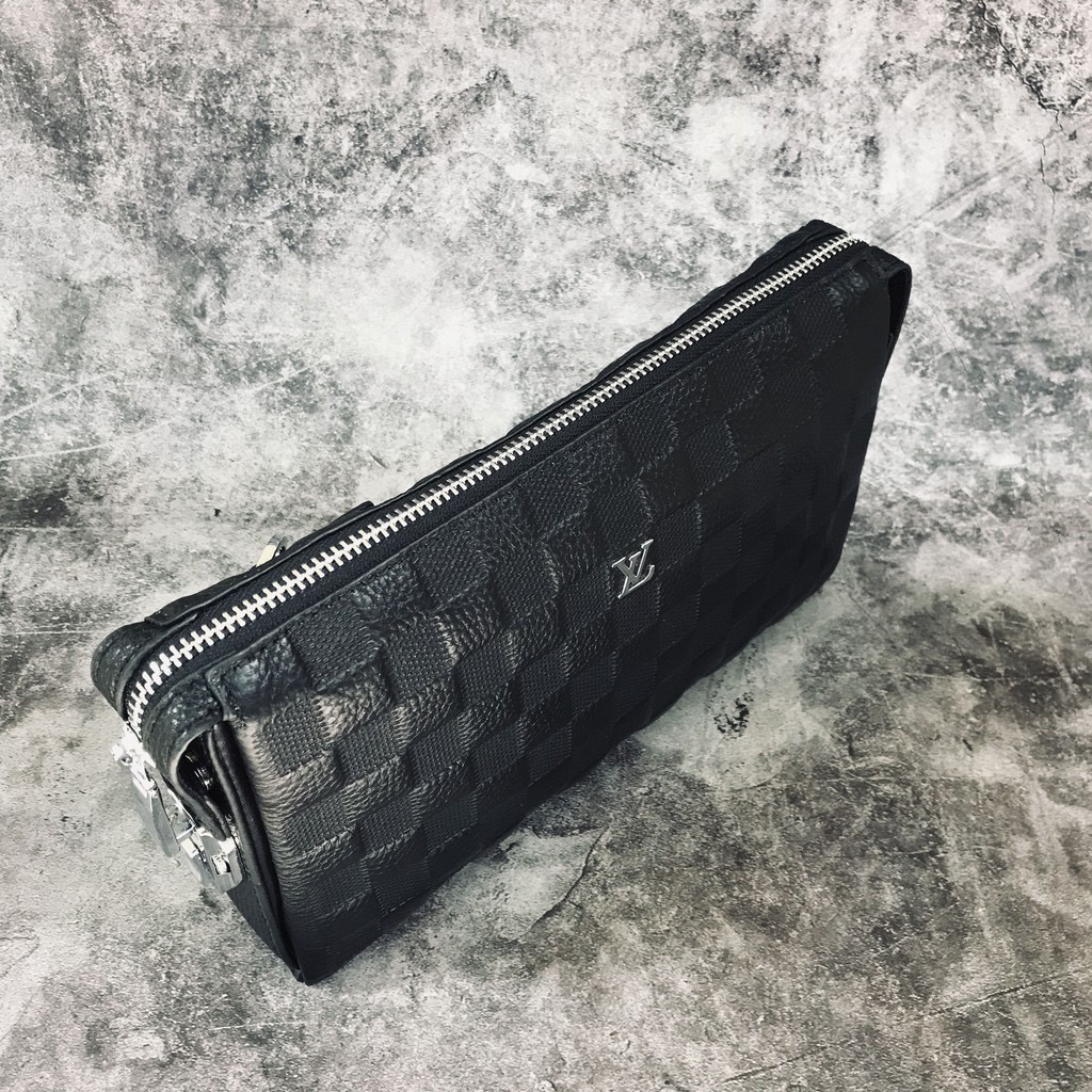 Ví Cầm Tay Nam Da Thật San Leather .Clutch Nam khoá số Hàng Cao Cấp